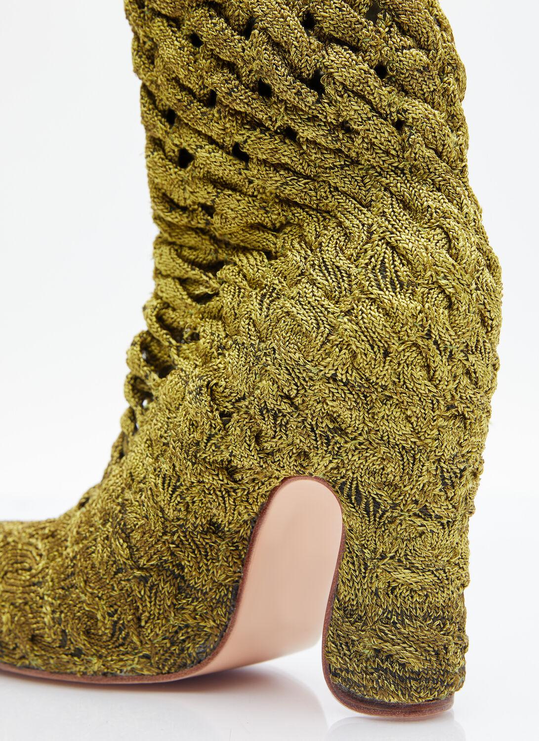 Isa Boulder Spiral Cable Boots in Green | Lyst