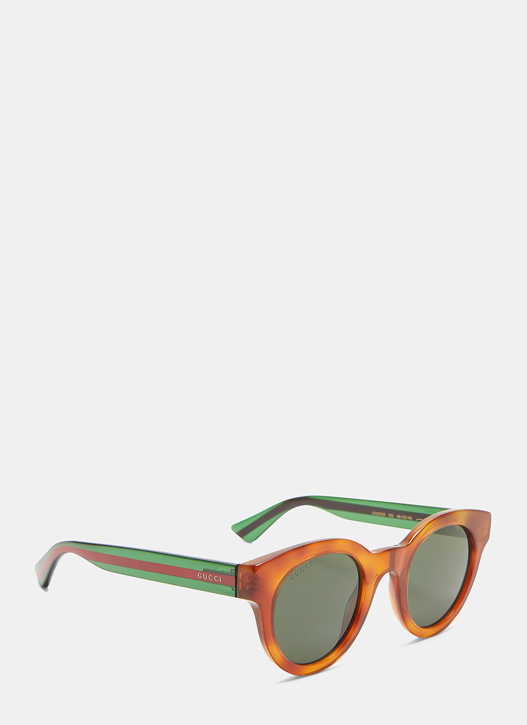 gucci sunglasses with green and red 