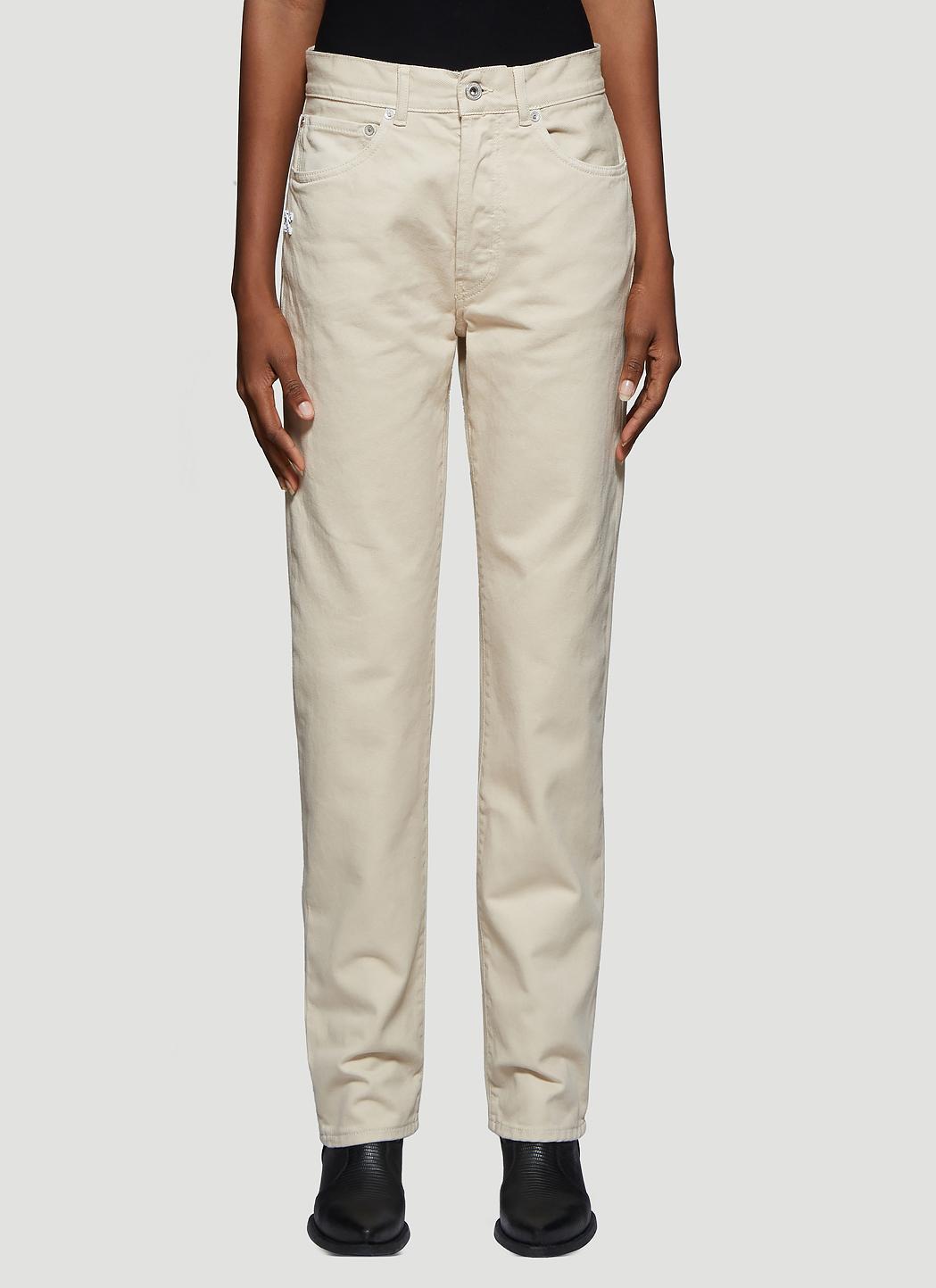 off white straight leg pants