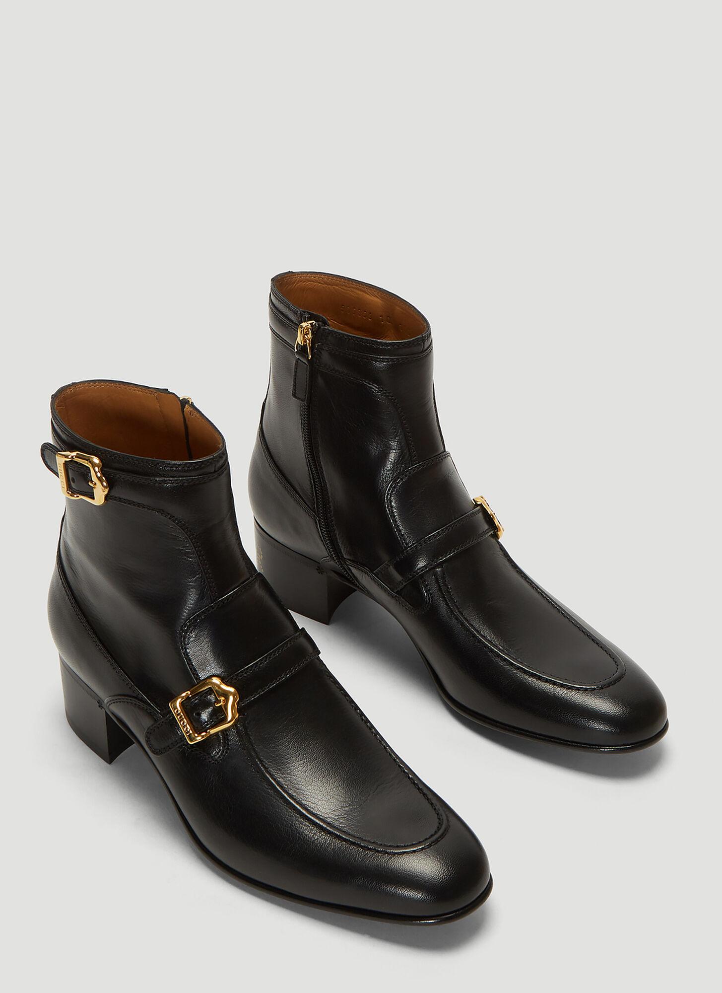 Gucci Sucker Leather Boots in Black for Men | Lyst Australia