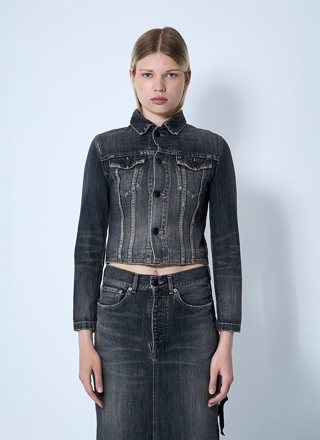 ジャケット Balenciaga Denim jacket with laces Balenciaga Jean and denim jackets for Women | Online Sale up