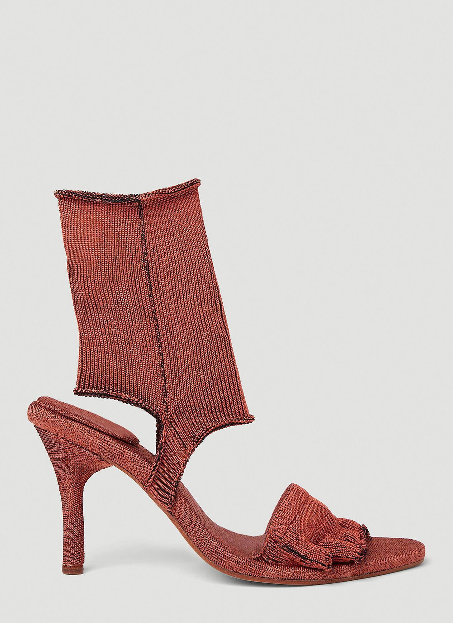 red short high heels