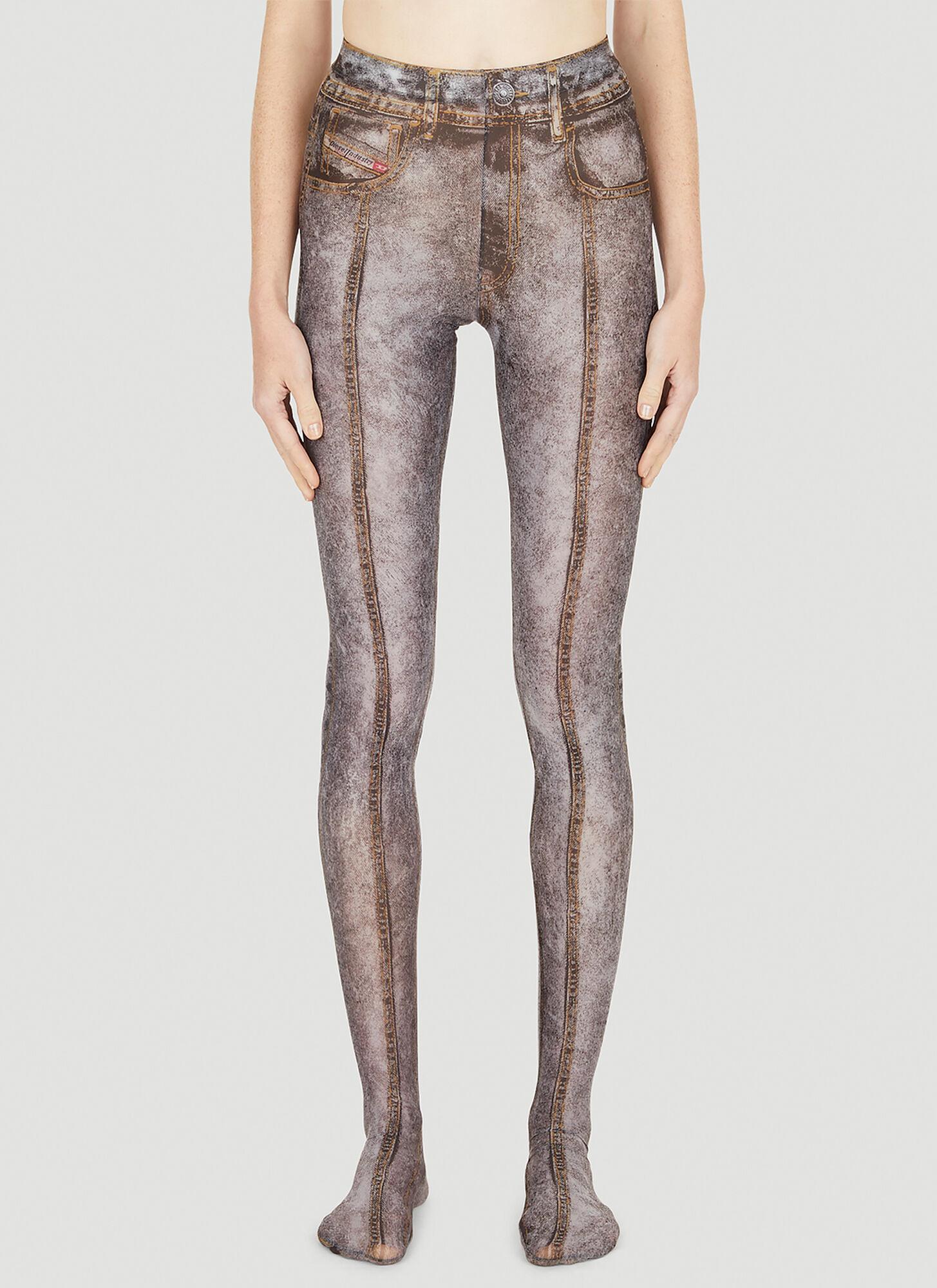 DIESEL Pkoll F2 Denim Effect Leggings in Gray Lyst