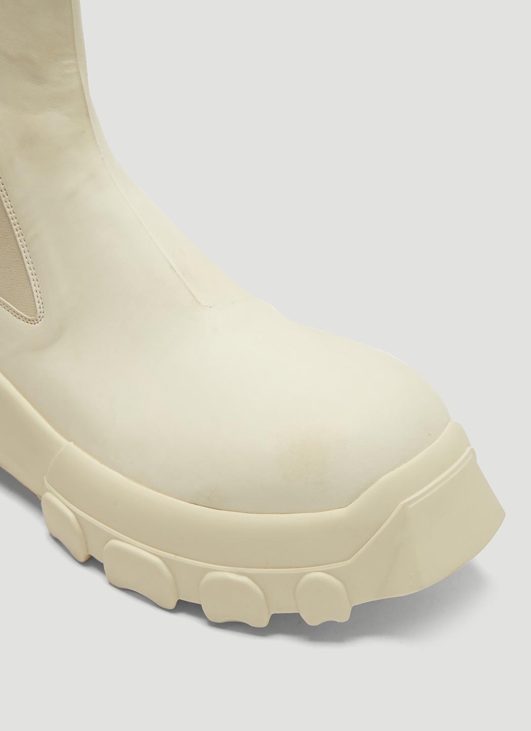 rick owens mega bozo tractor beetle boots white