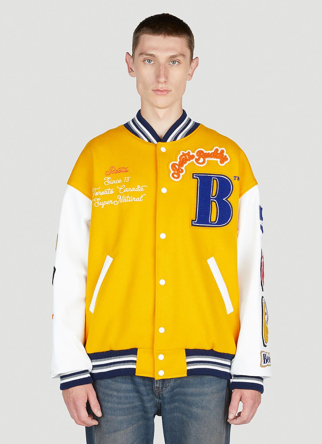 Better Gift Shop Buddy 2023 Award Varsity Jacket in Yellow for Men