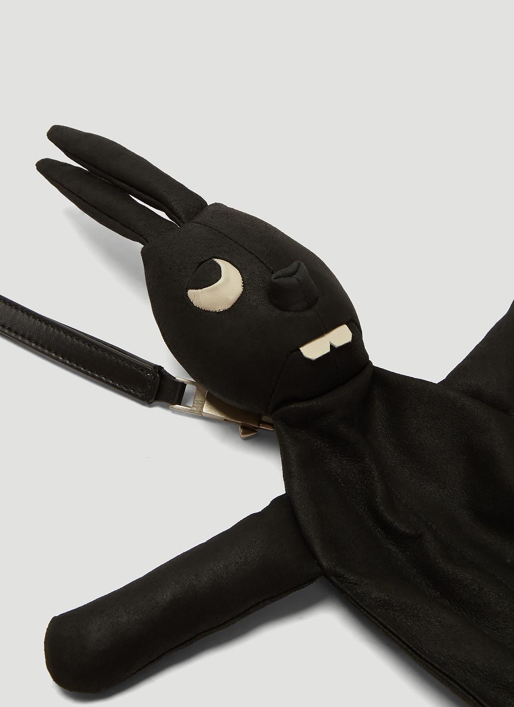 Rick Owens Leather Bunny Pouch Bag In Black for Men - Lyst