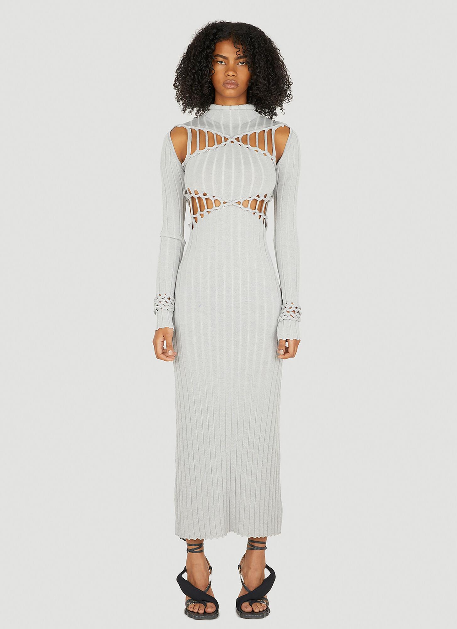 Dion Lee X-braid Reflective Dress in White | Lyst