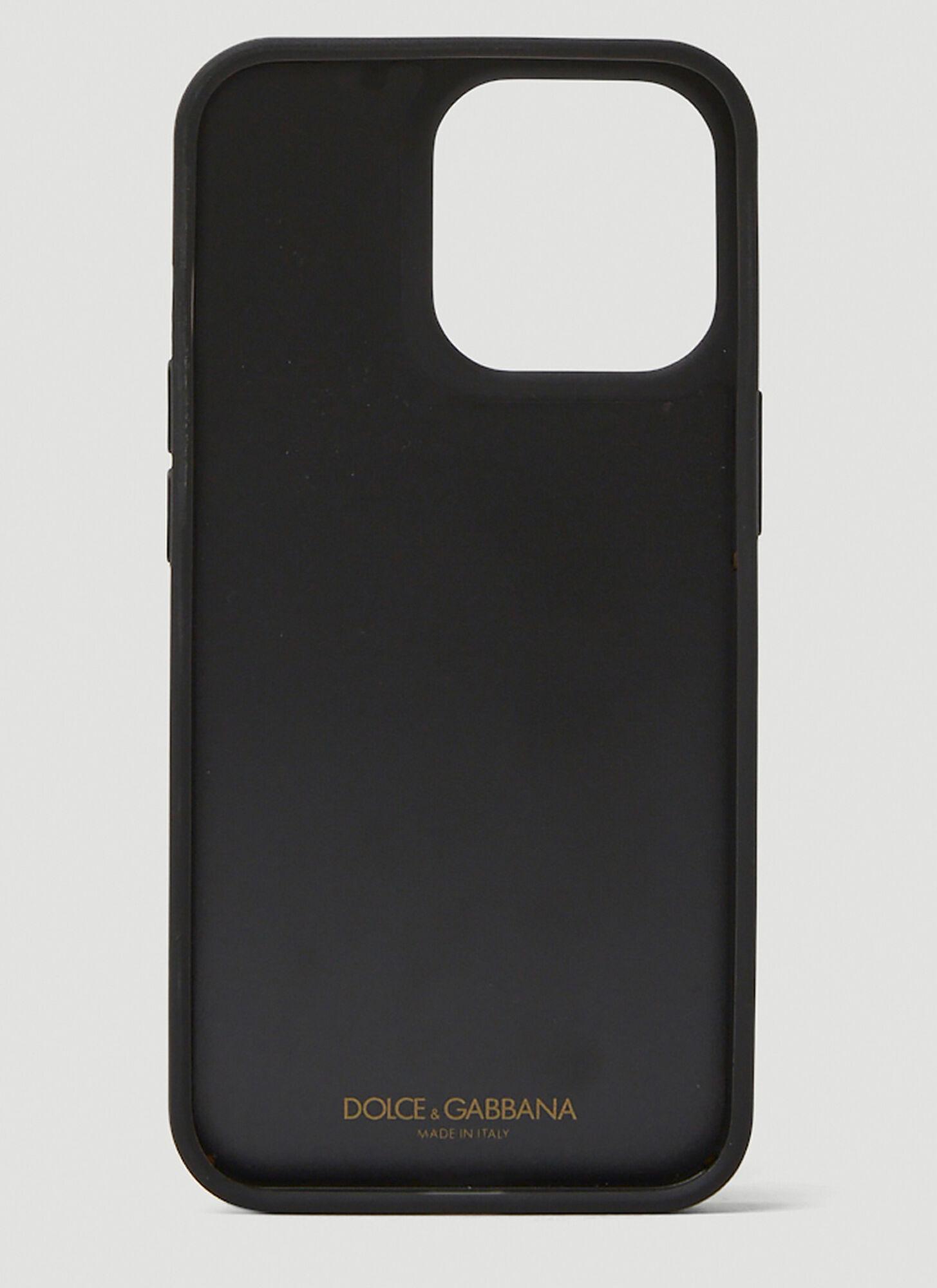 Dolce & Gabbana Leather Logo Plaque Iphone 13 Pro Phone Case in 