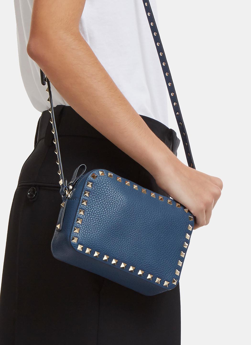 valentino blue studded bag