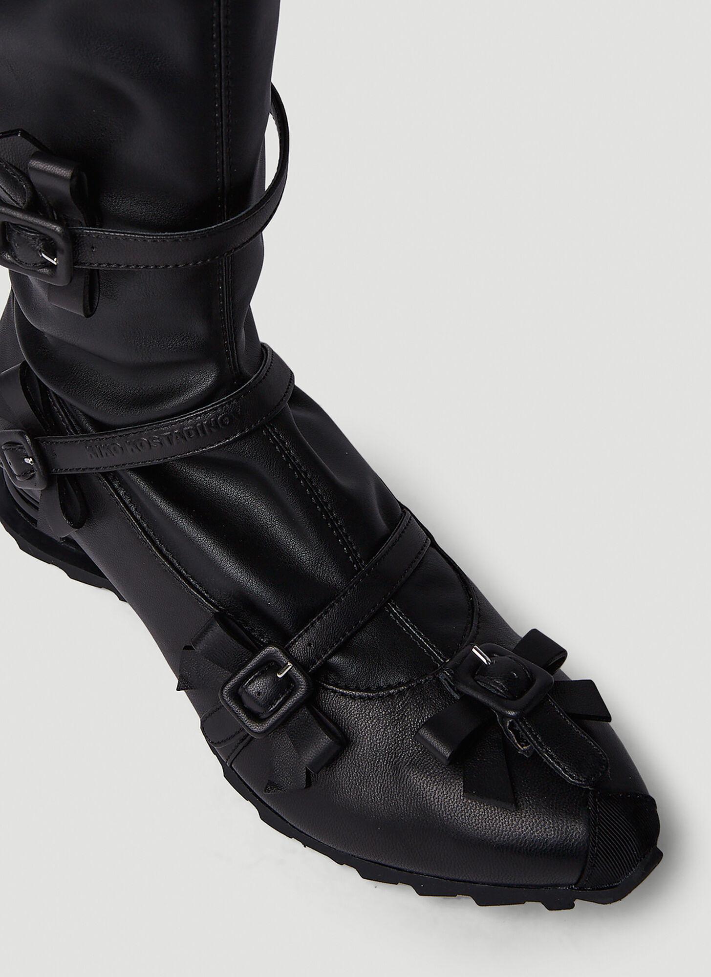 Kiko Kostadinov Ribbon High Boots in Black | Lyst