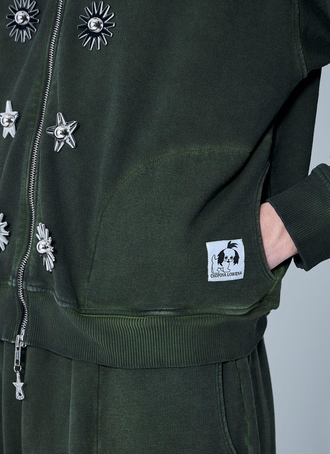 Chopova Lowena Dallas Hooded Sweatshirt in Green | Lyst
