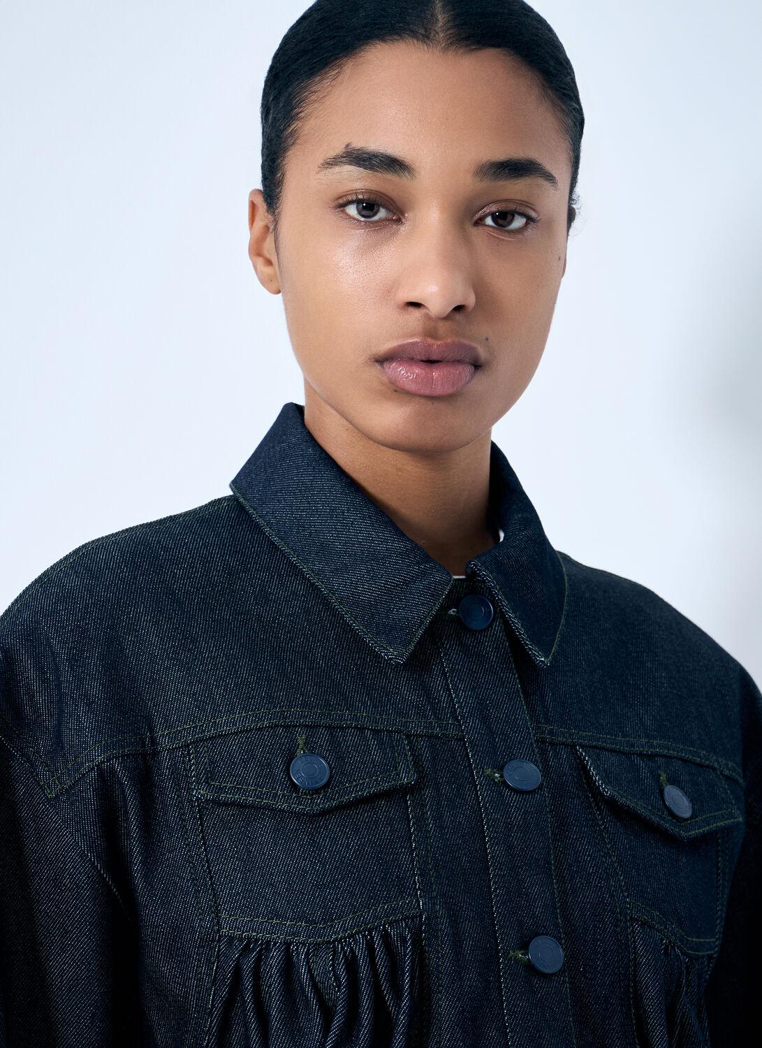 Cecilie Bahnsen Alice Denim Jacket in Blue | Lyst