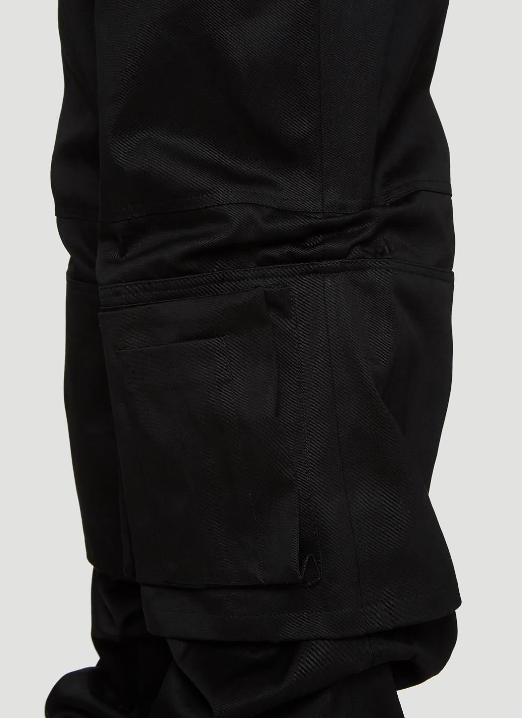 Raf Simons Cotton Wide Space Pants In Black for Men - Lyst
