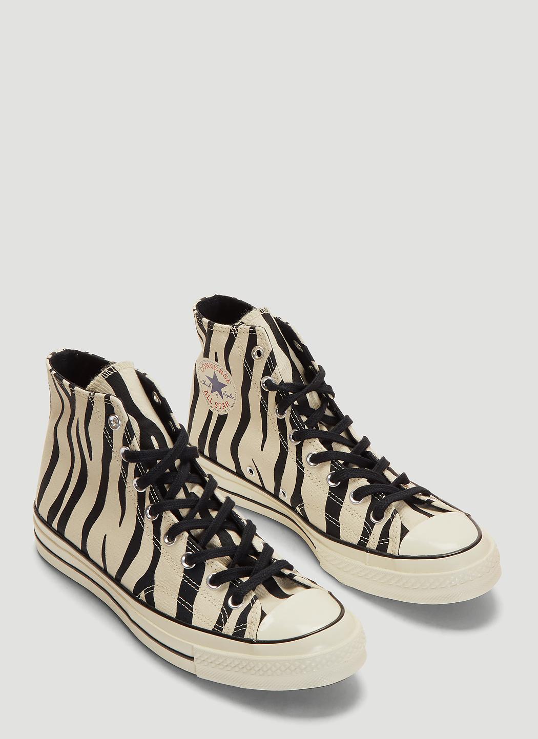 Converse Cotton High Chuck Taylor 1970s Zebra Print All Star Sneakers