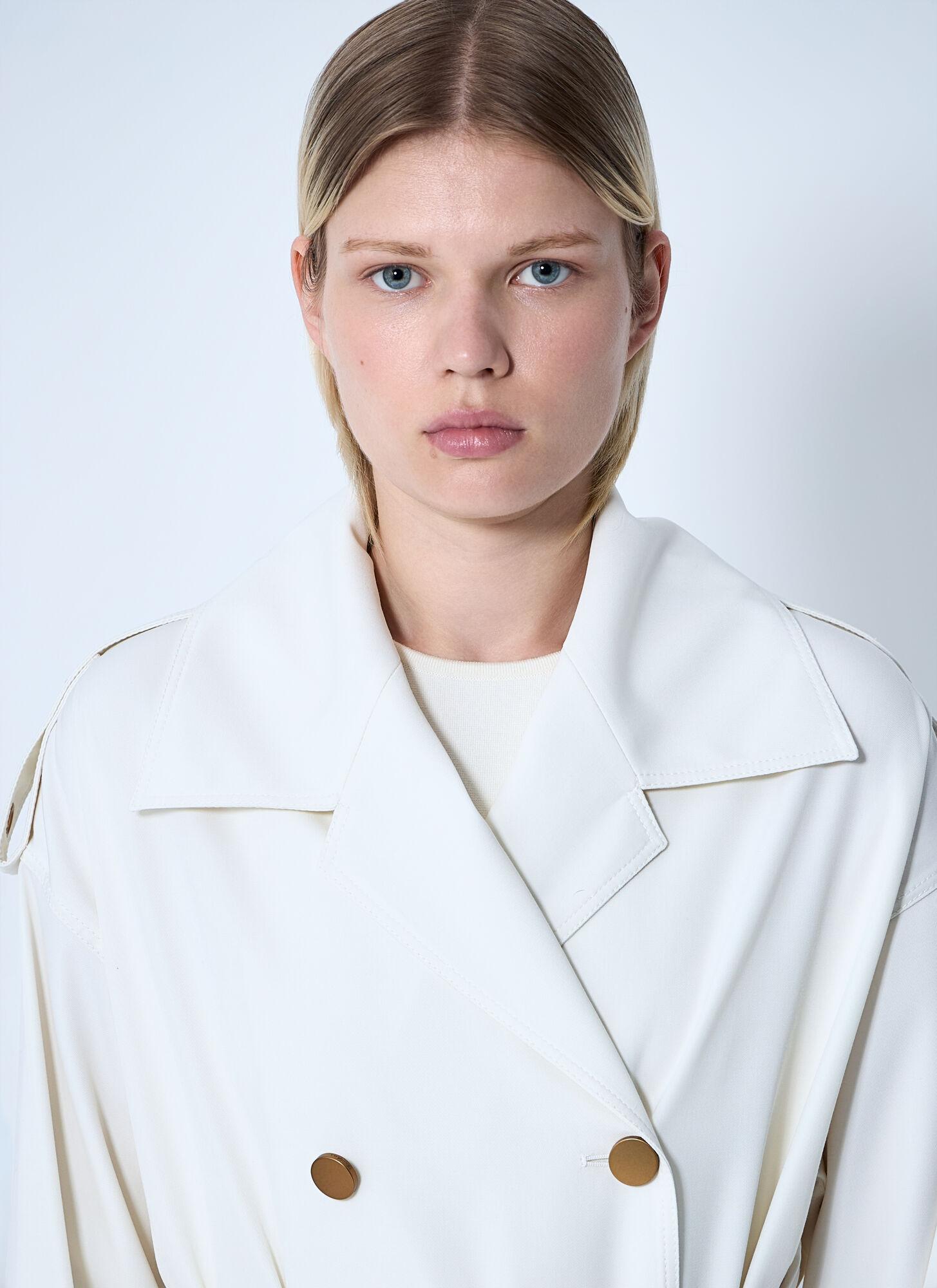 コート Water-Repellent Garbardine Trench Coach Max Mara Water-Repellent Garbardine Trench Coach in White
