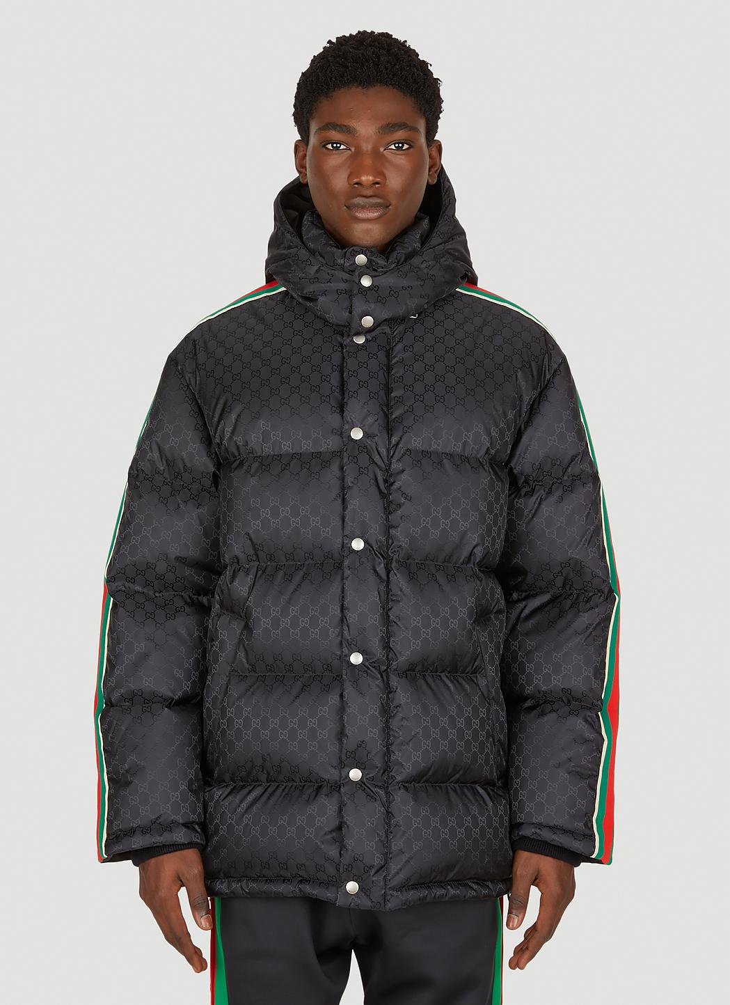 Gucci GG Hooded Puffer Jacket in Black for Men | Lyst