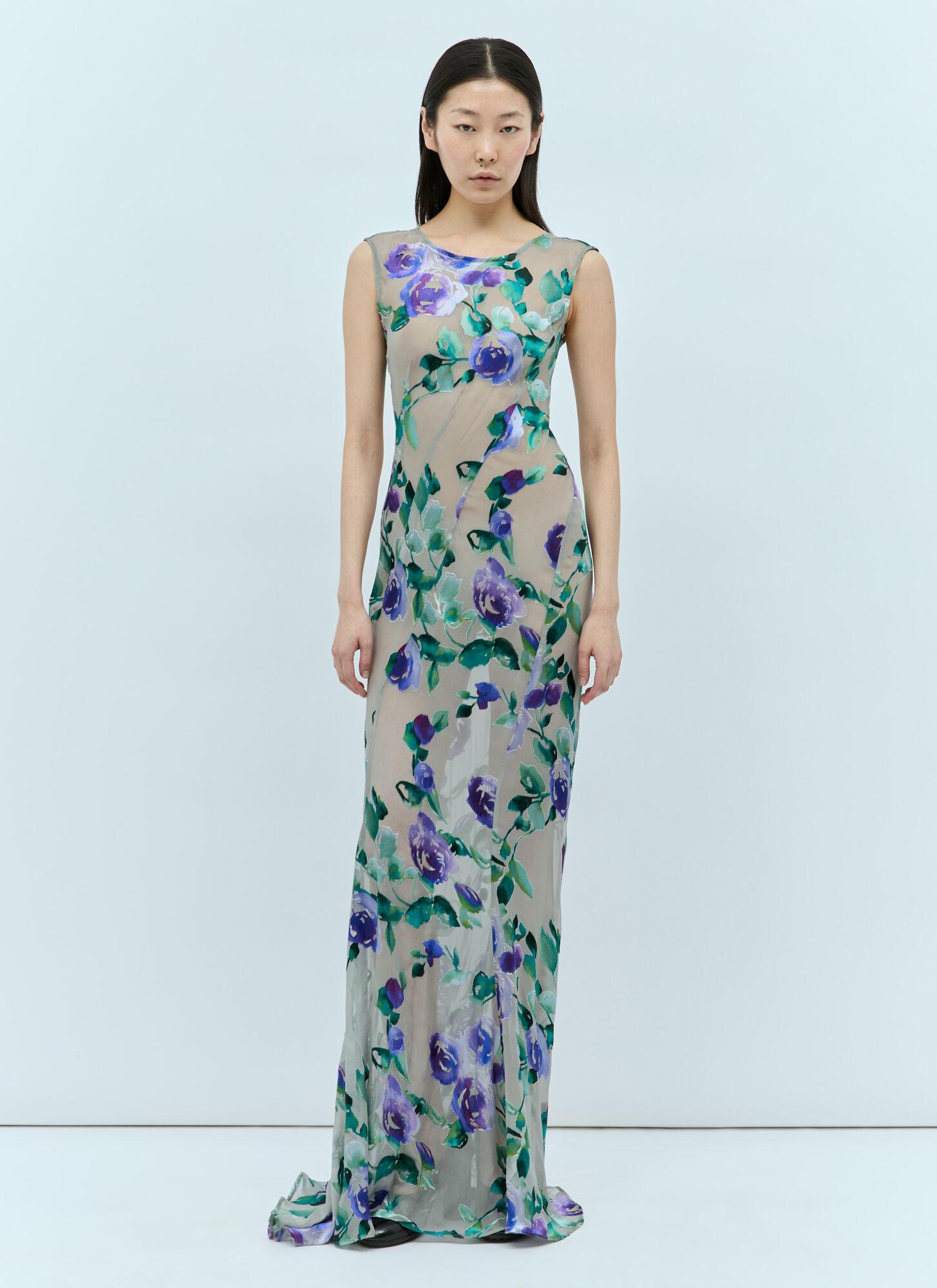 Dries Van Noten Devona Floral Maxi Dress in Blue | Lyst Canada