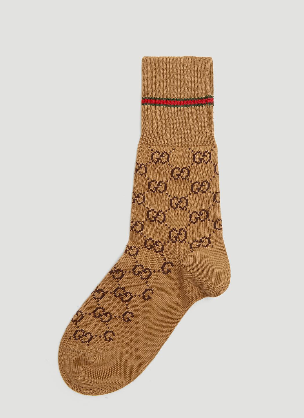Gucci Cotton GG Socks in Beige (Natural) for Men Lyst