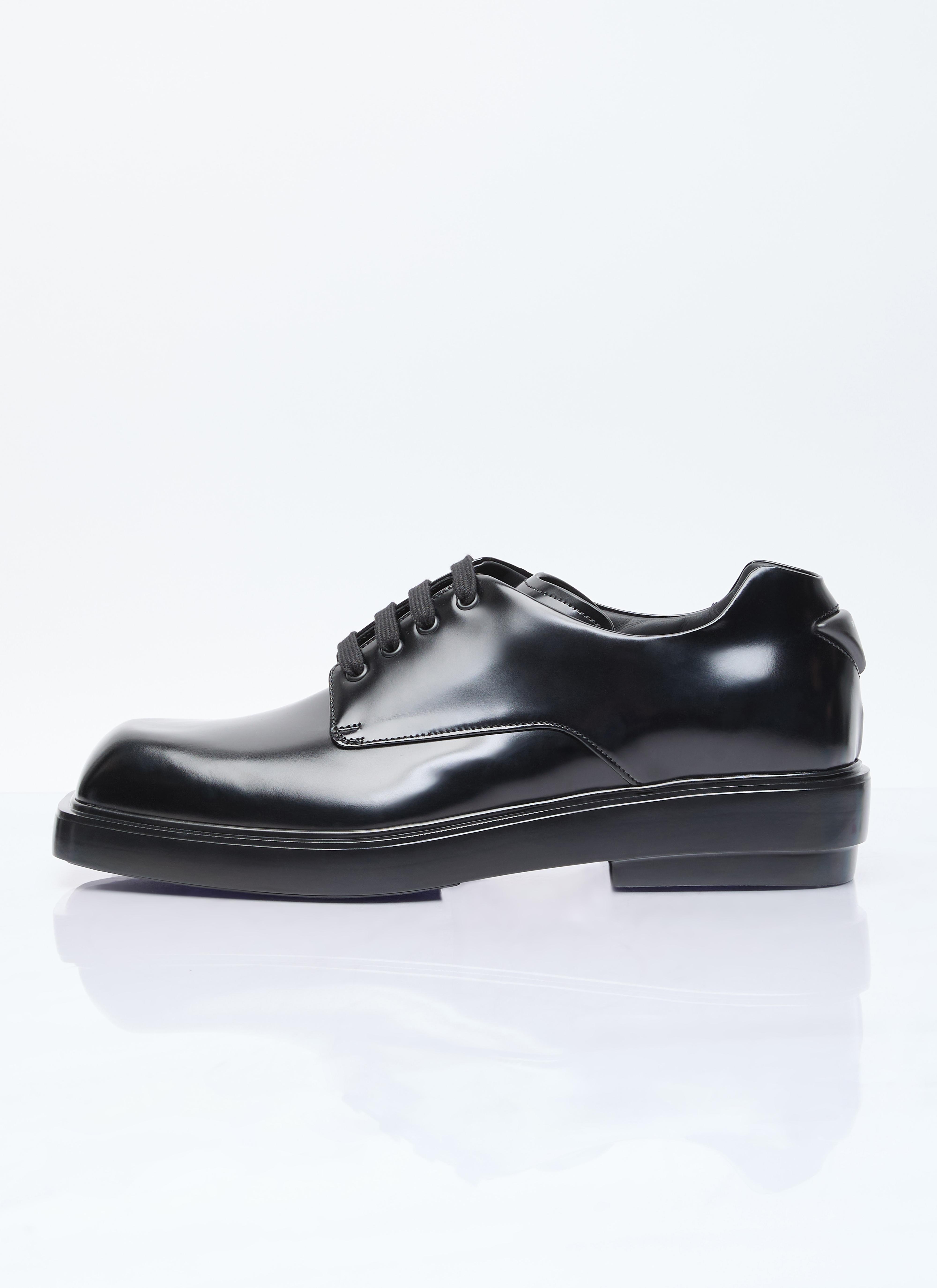 Prada Square Toe Derby Shoes in Black for Men | Lyst