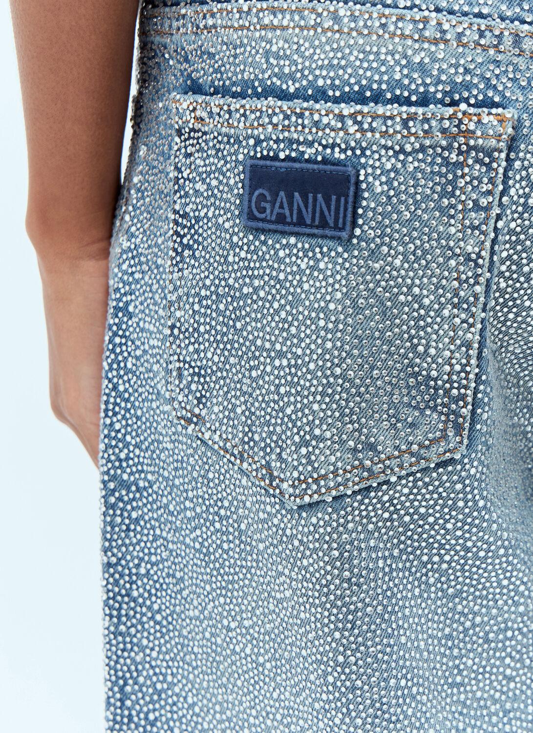 デニム・ジーパン Ganni Shimmery Foil Stary Jeans Washed Black/Black Shimmery Foil Stary Jeans | GANNI US