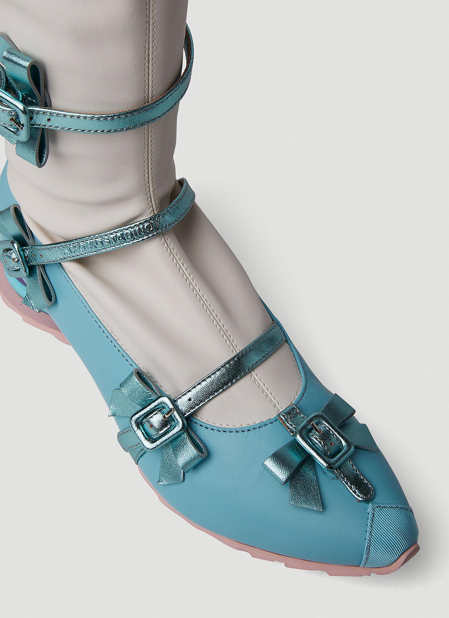 Kiko Kostadinov Ribbon High Boots in Blue | Lyst Kiko Kostadinov Ribbon High Boots in Blue | Lyst