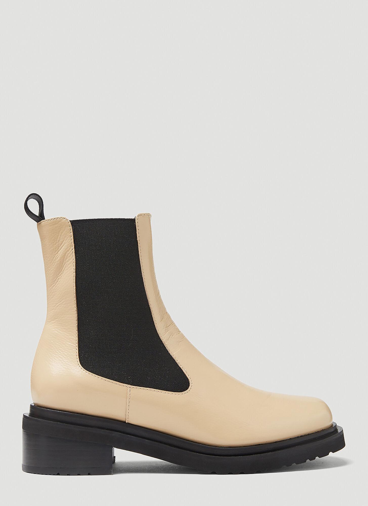 BY FAR Leather Rika Chelsea Boots in Beige (Natural) | Lyst