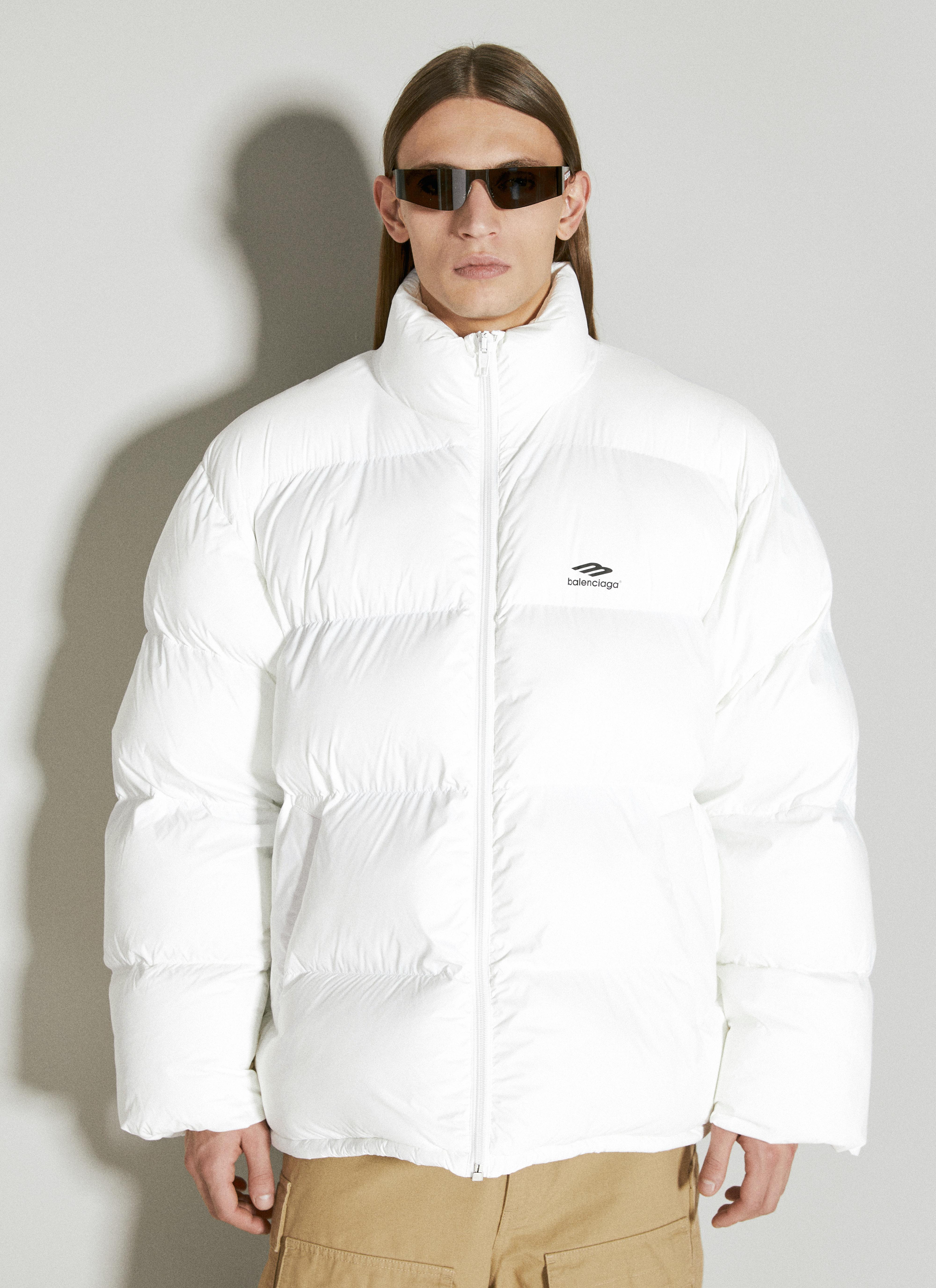 Balenciaga 3B Sports Icon Ski Puffer Jacket in White for Men Balenciaga 3B Sports Icon Ski Puffer Jacket in White for Men