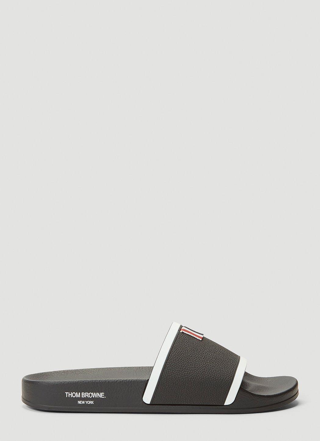 thom browne black flag pool slides