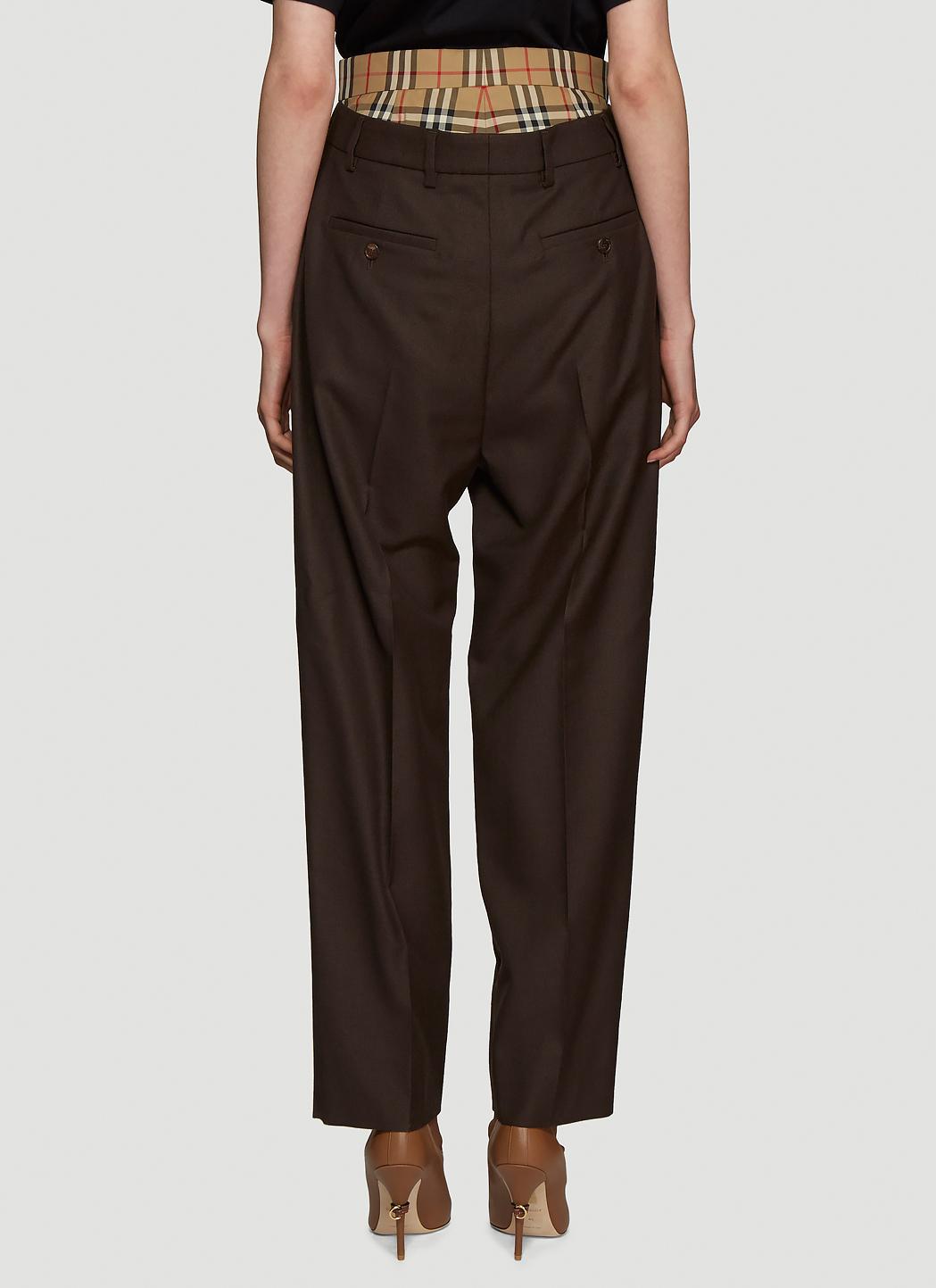 Burberry Wool Double Waist Pant in 