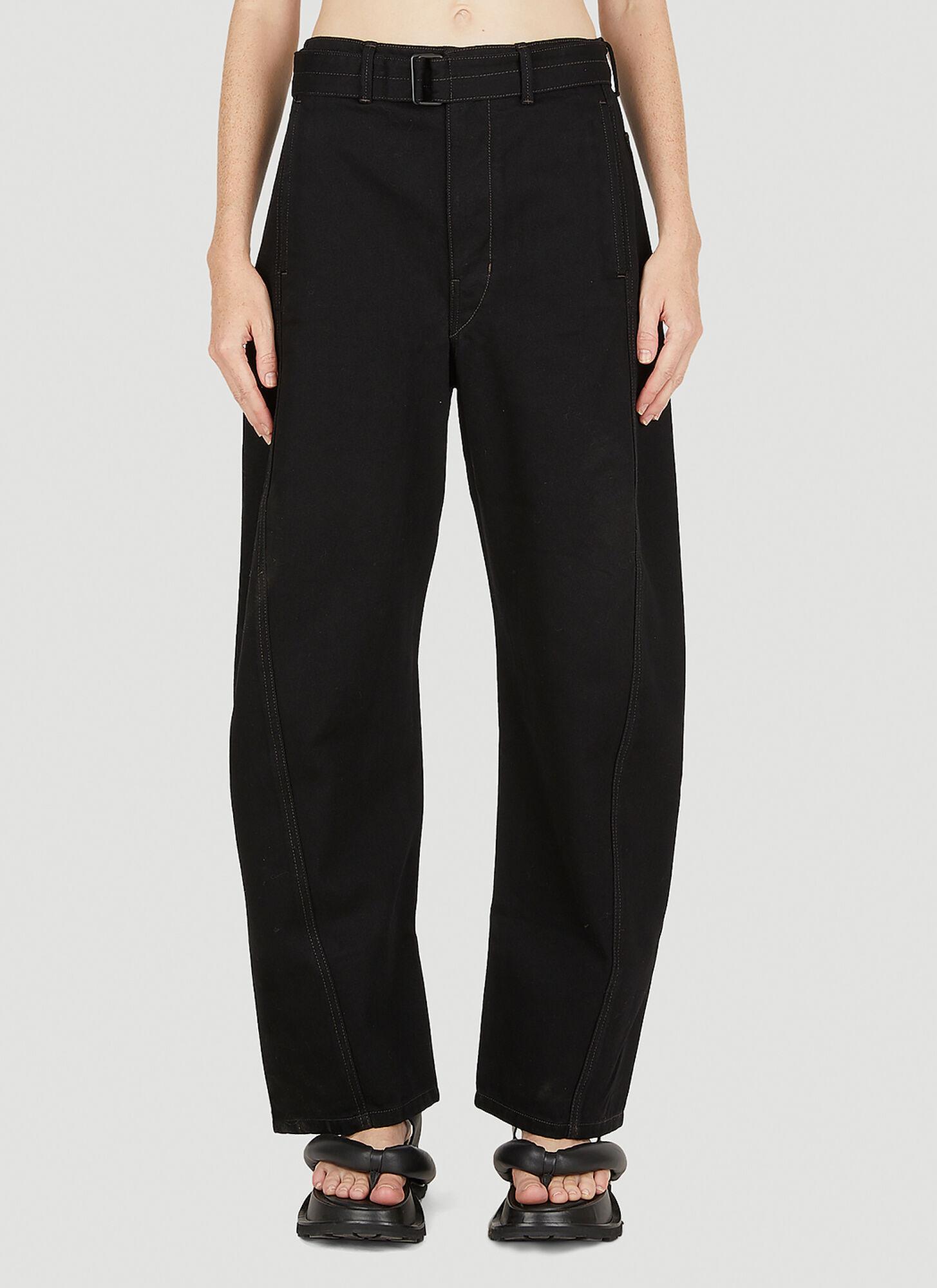 Lemaire Twisted Belt Pants in Black Lyst