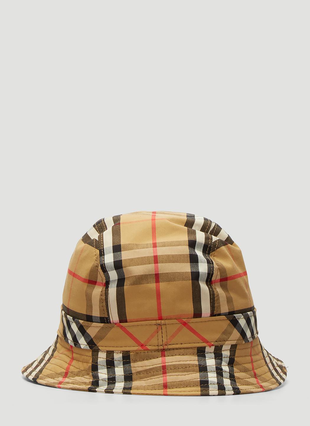burberry beige vintage check bucket hat
