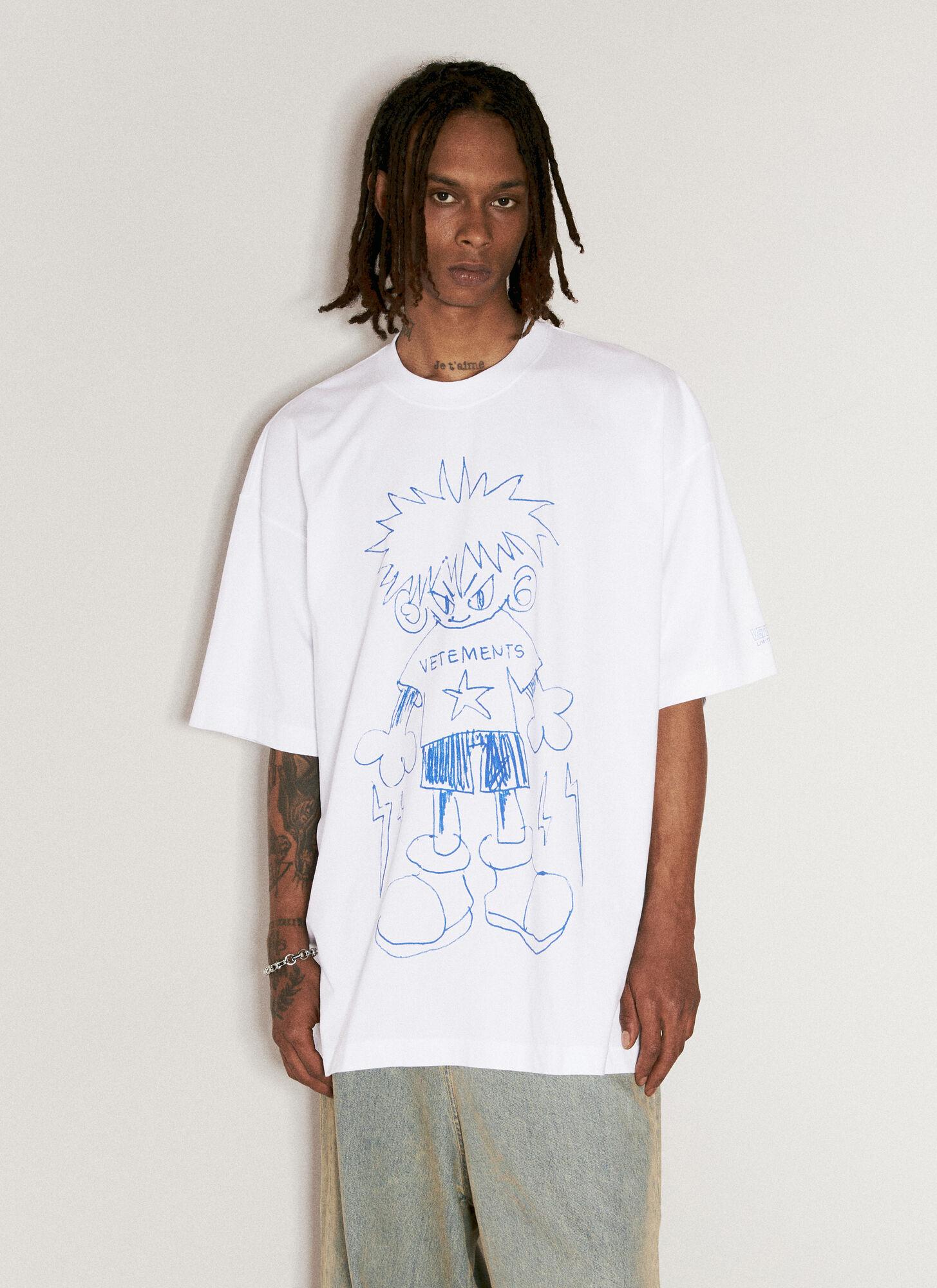 Vetements Scribbled Teen T-shirt in White for Men | Lyst UK
