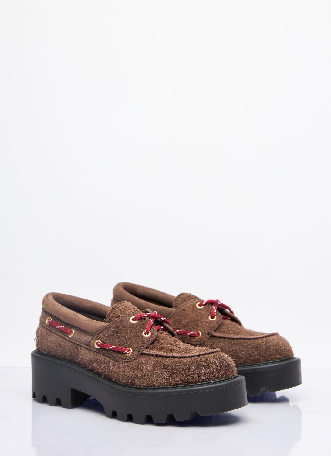 ローファー・オックスフォード Miu Miu Brown Suede Leather Loafers Miu Miu Suede Loafers in Brown | Lyst