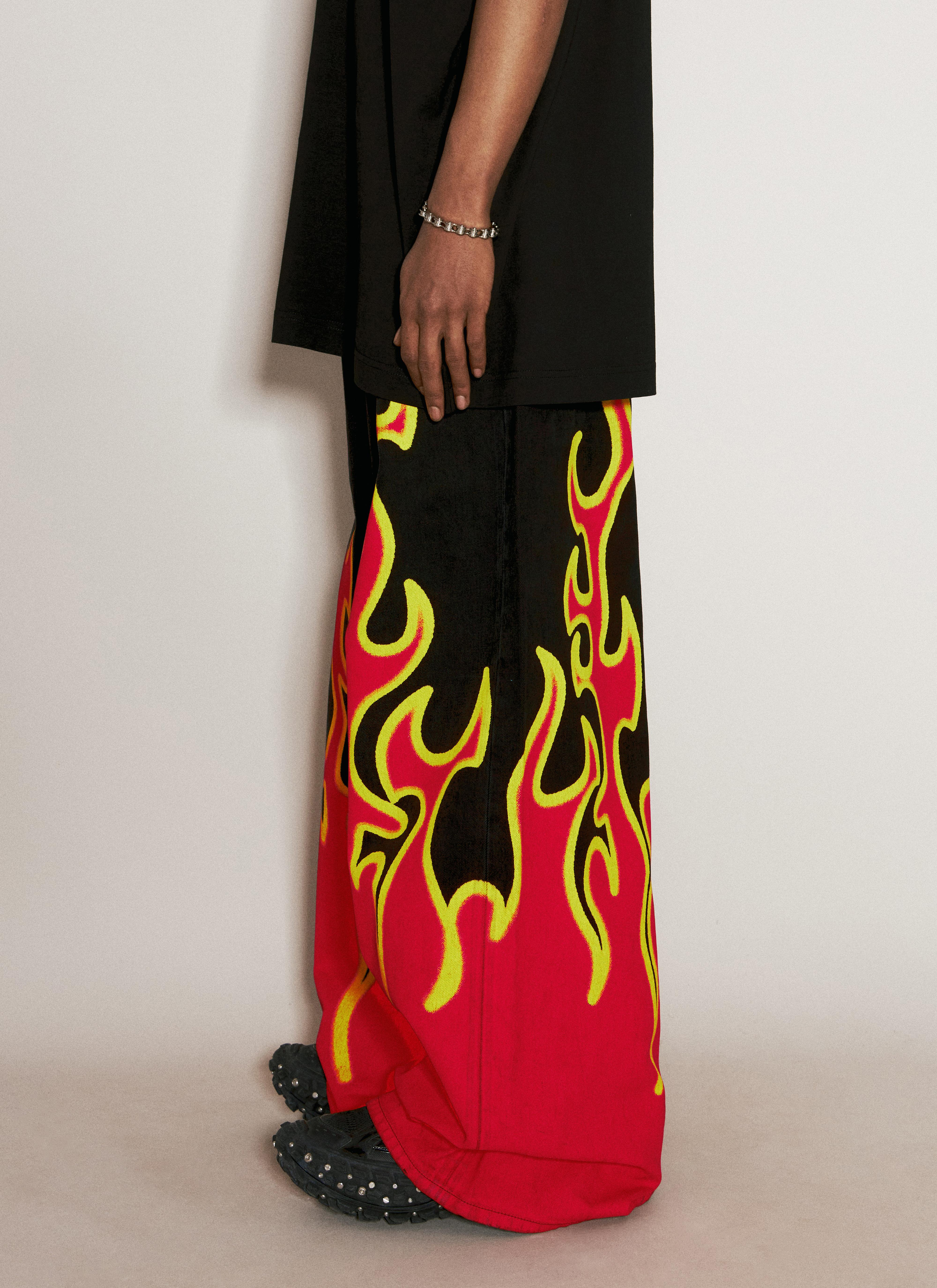 Vetements Fire Big-shape Jeans in Red for Men | Lyst