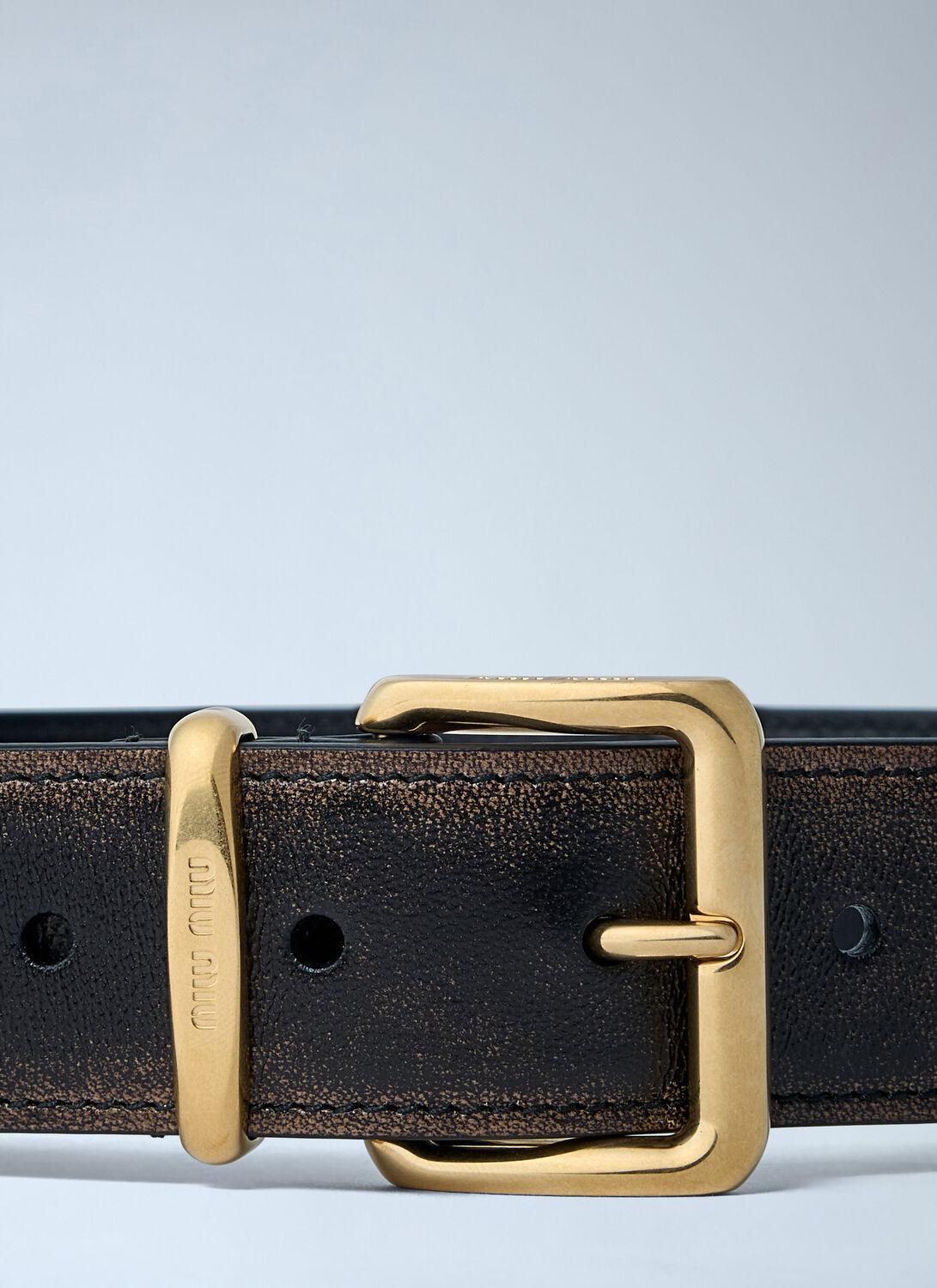 小物 miumiu leather belt navy gold Miu Miu Leather Belt in Blue | Lyst