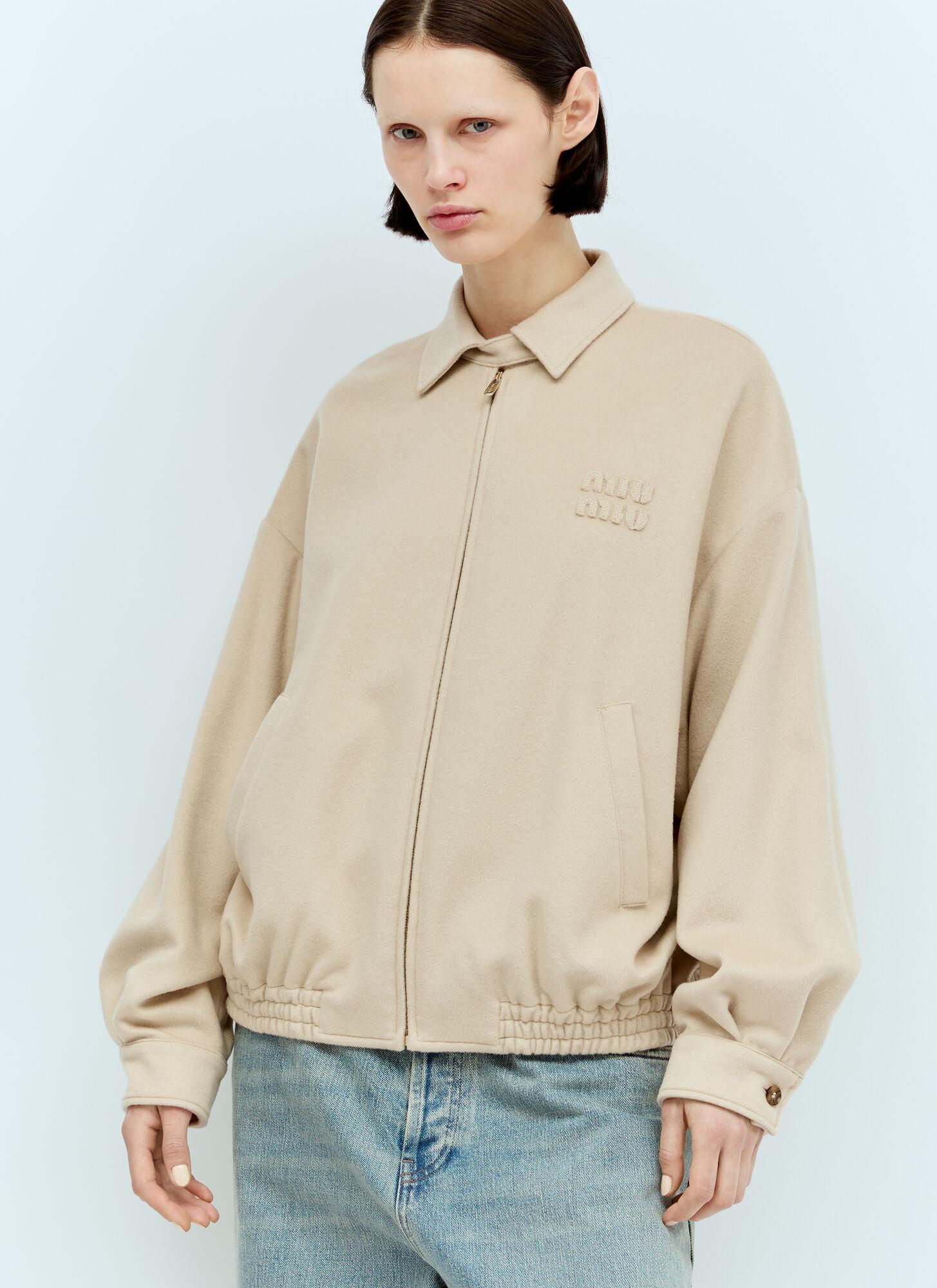 関税込 MiuMiu Velvet blouson jacket Cocoa Brown Velvet Blouson Jacket | Miu Miu
