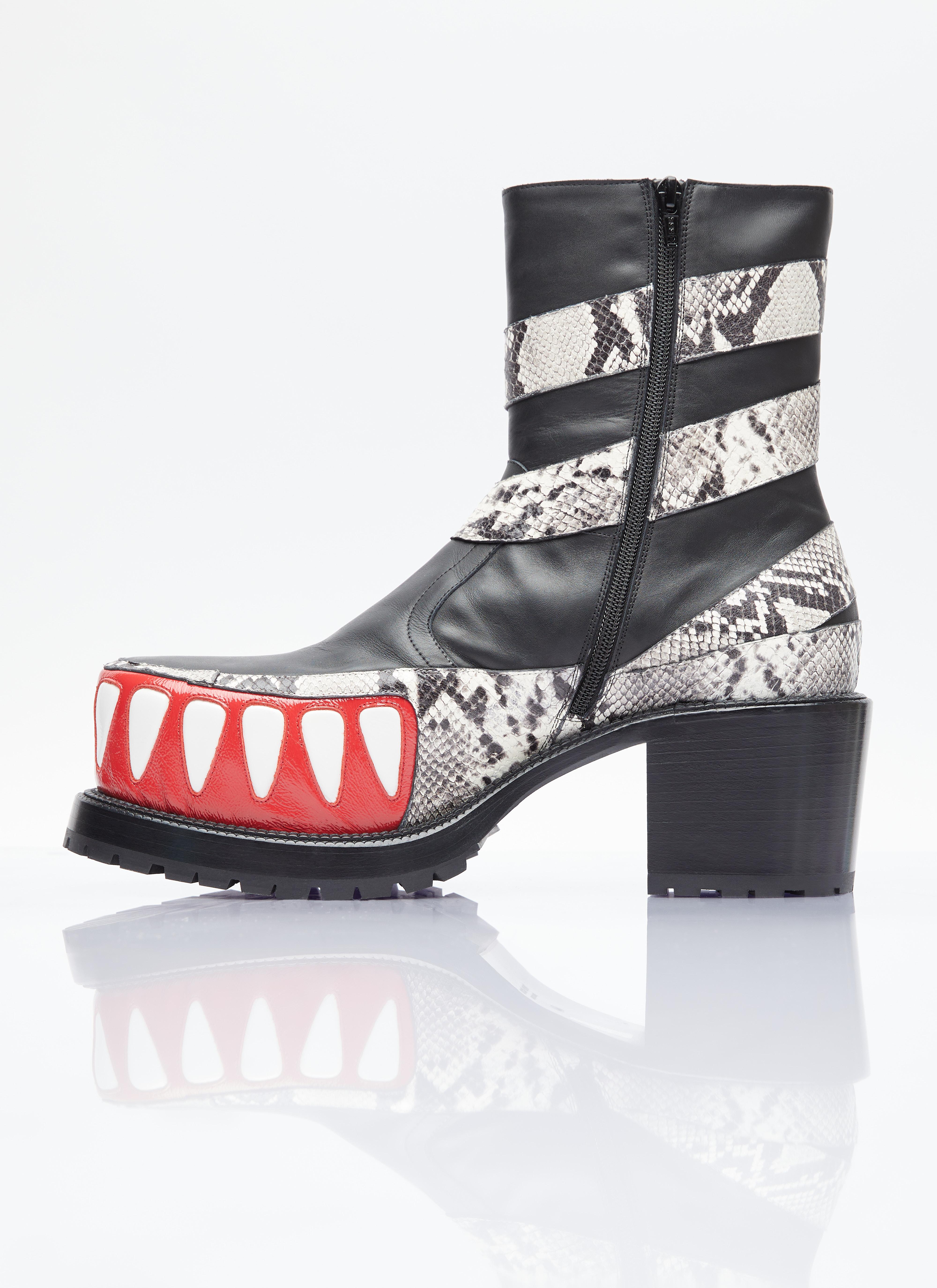 Walter Van Beirendonck 75mm Crocodile-Embossed Effect Leather Boots