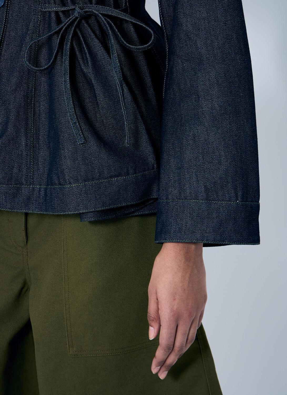 Cecilie Bahnsen Alice Denim Jacket in Blue | Lyst