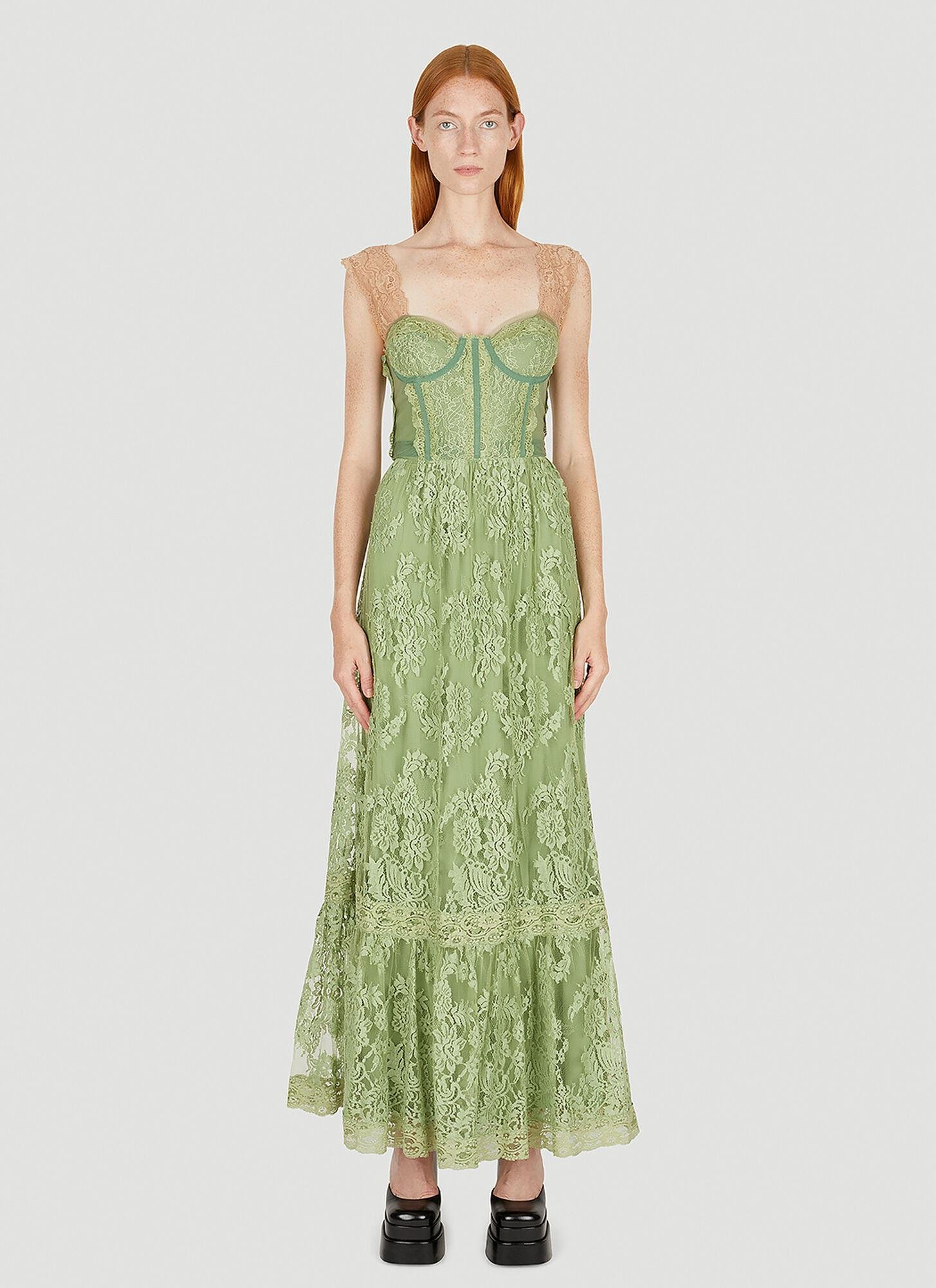 Gucci Floral Lace Gown in Green