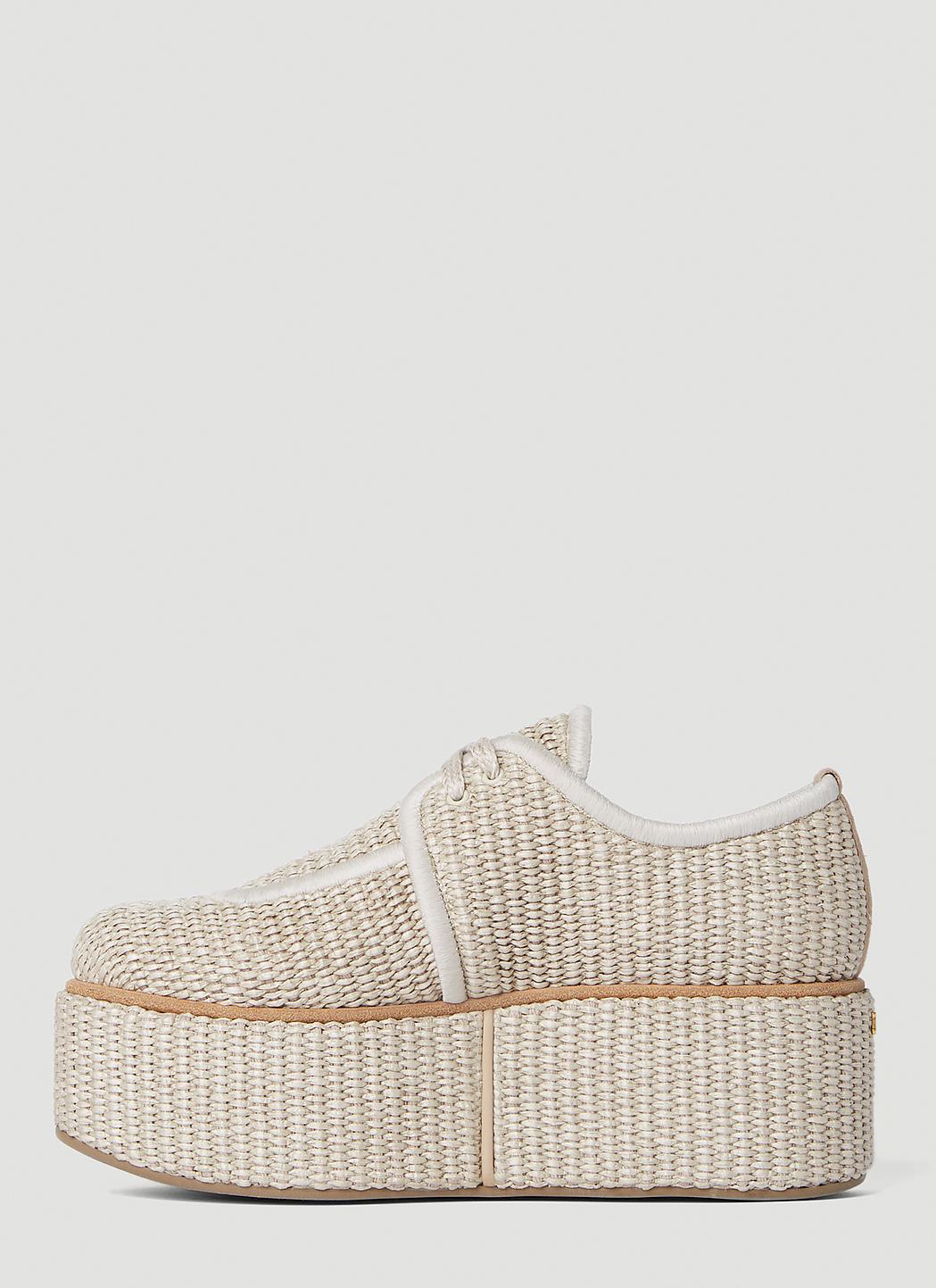 Max Mara Bilbao Platform Shoes in Natural | Lyst