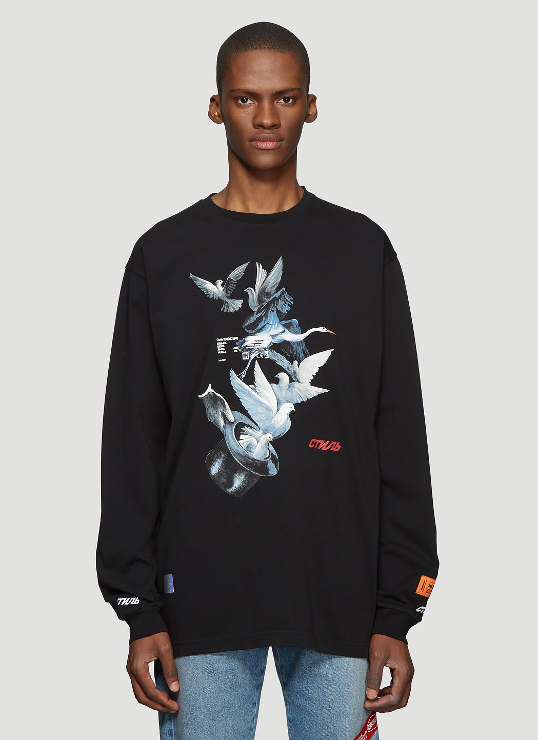 Download Heron Preston Heron-graphic Cotton Long-sleeve T-shirt in ...