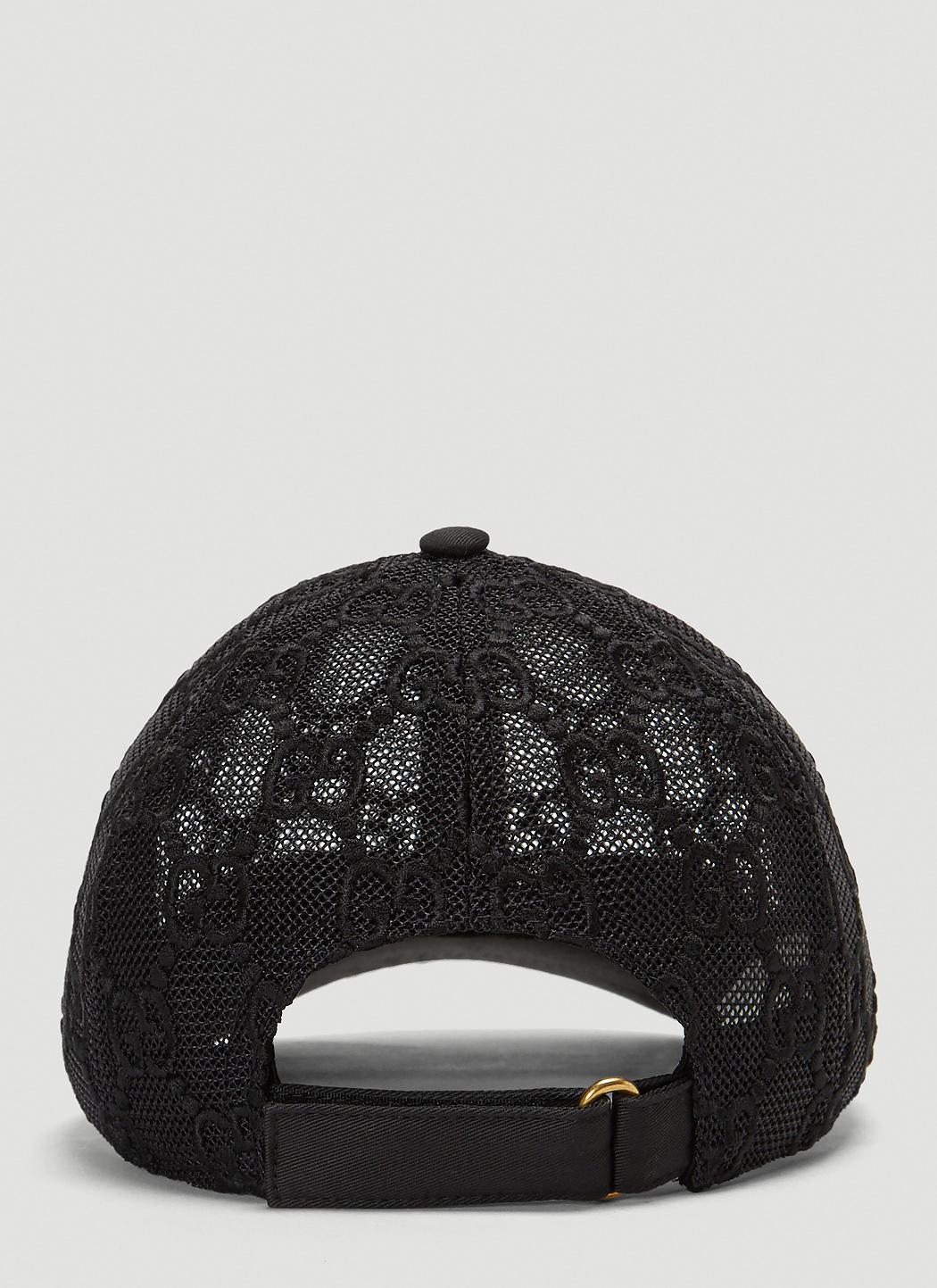 Gucci Black Lace GG Monogram Baseball Hat – New Never Worn Authentic GUCCI BLACK GG CANVAS WEB BASEBALL CAP HAT Size Lg  main image 3
