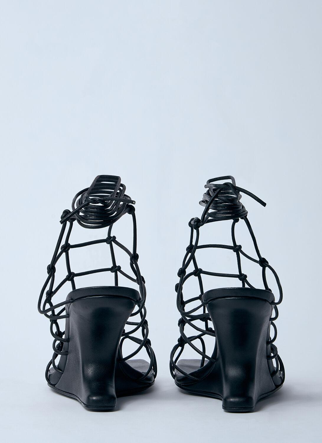 【RICK OWENS】Hollywood Web Cantilever 8センチヒールサンダル Rick Owens Hollywood Web Cantilever 8 Heeled Sandals in