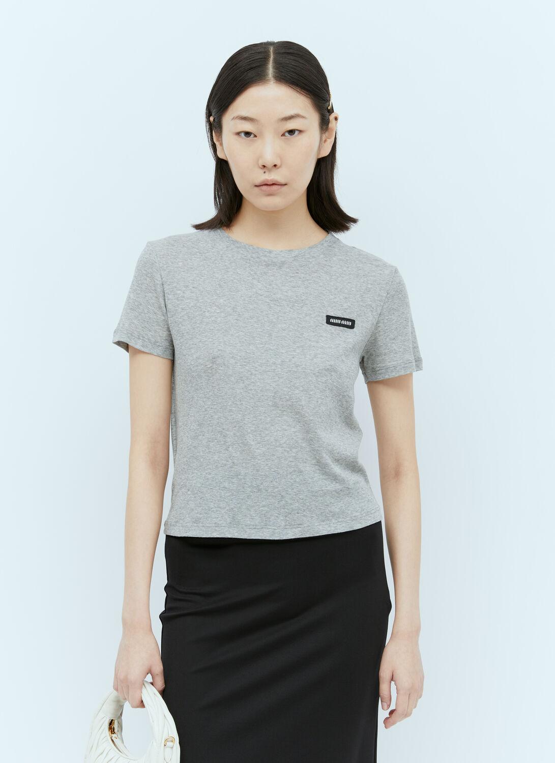 miu-miu-Grey-Logo-Patch-T-