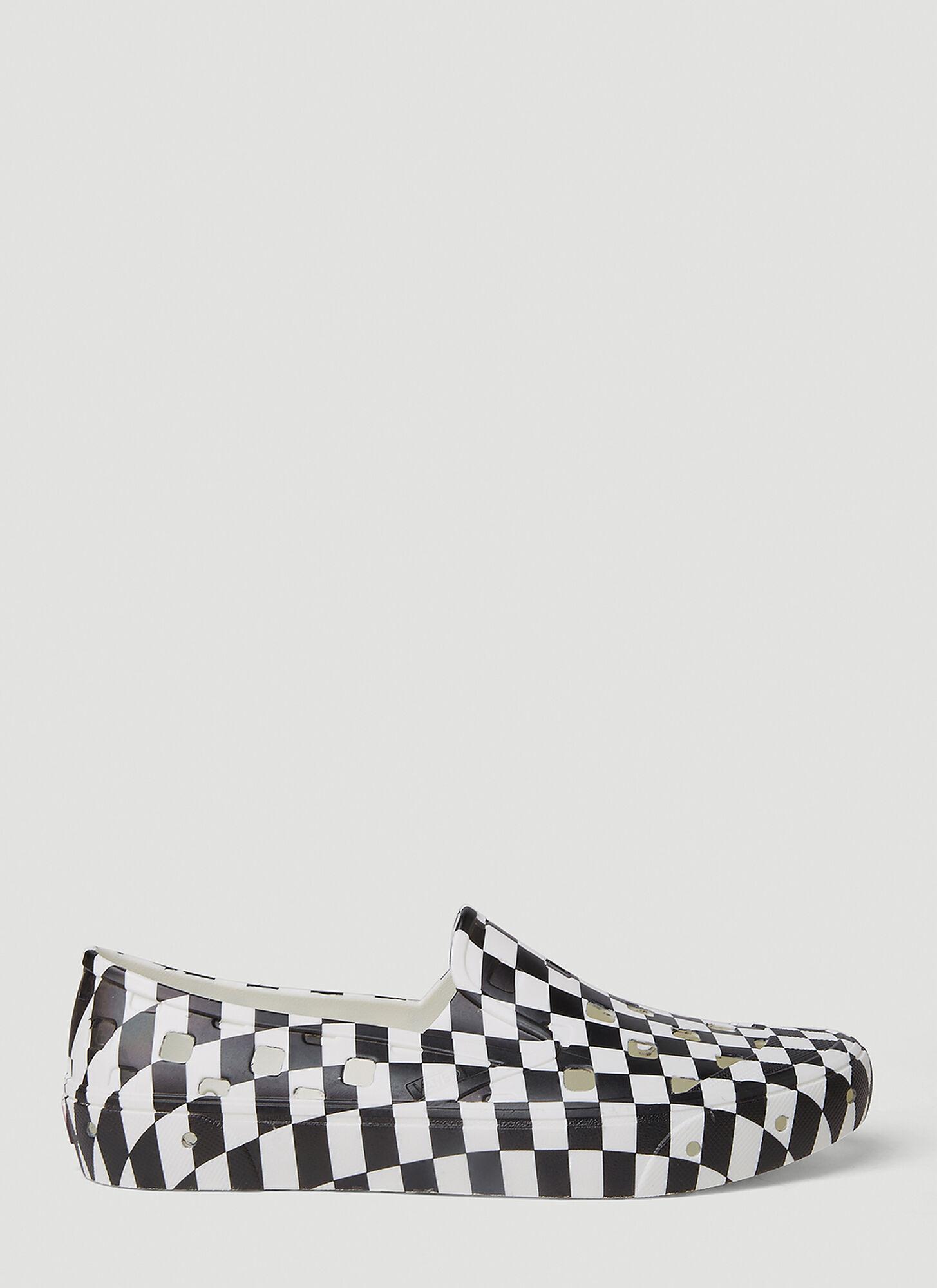 Vans Trk Checkerboard Slip Ons in White for Men | Lyst