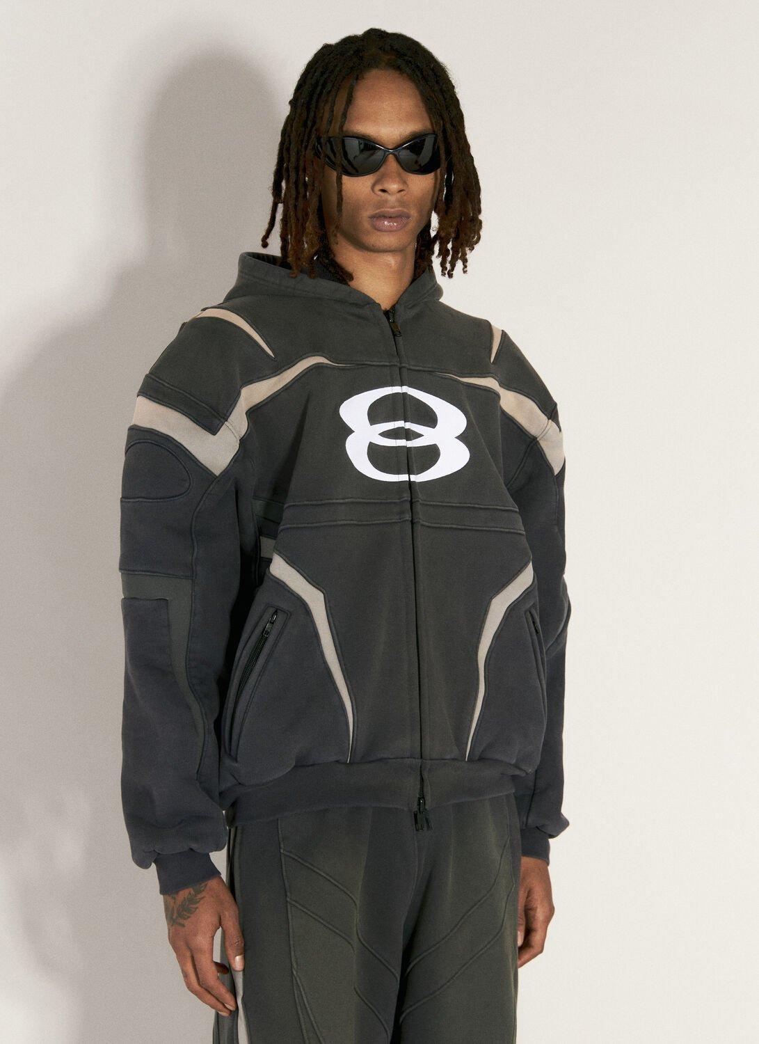 24PF new/BALENCIAGA リップドポケットパーカー Hoodie Gray 24PF new/BALENCIAGA リップドポケットパーカー Hoodie Gray