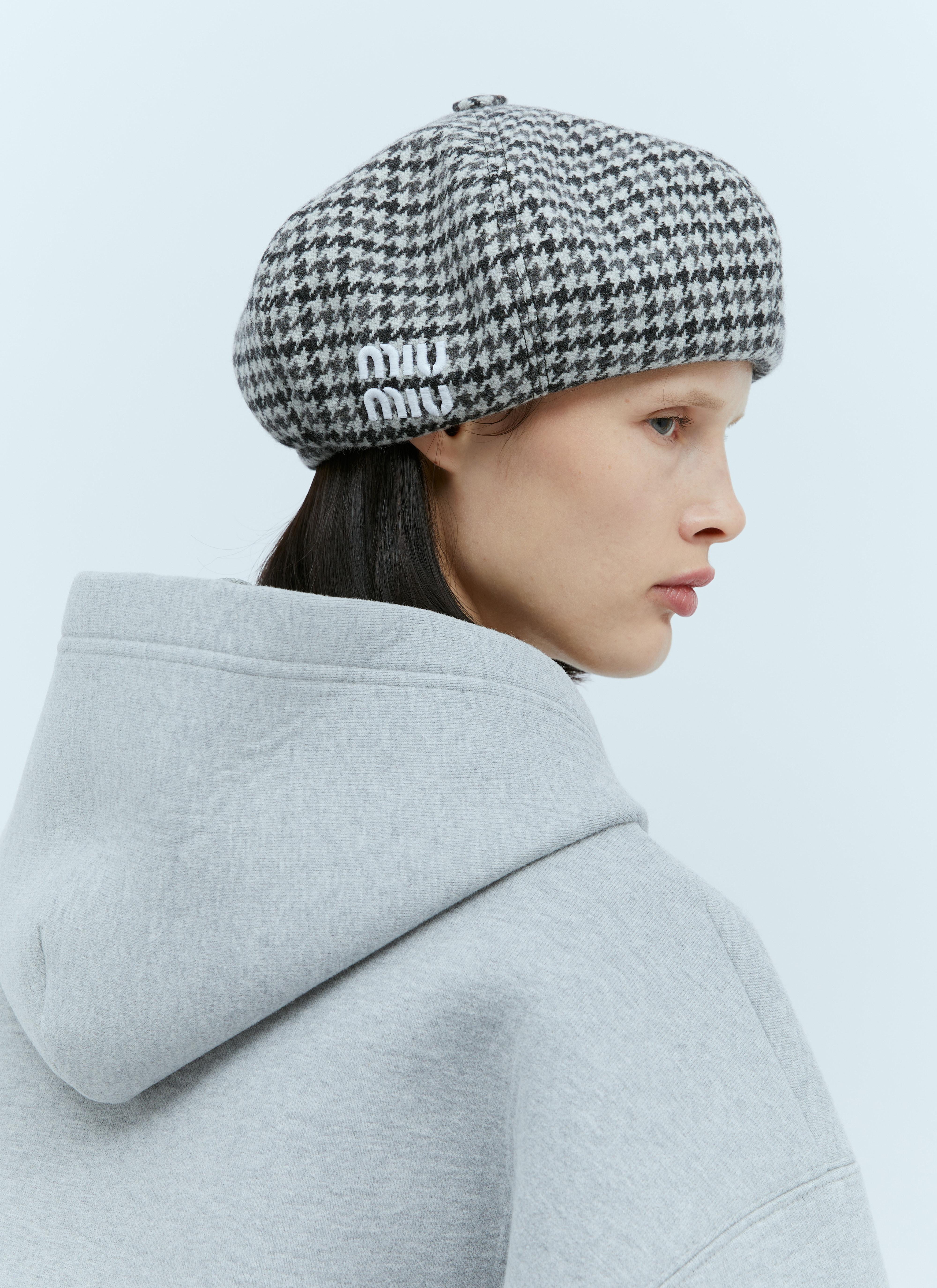 Miu Miu Shetland Wool Beret Hat in Gray | Lyst
