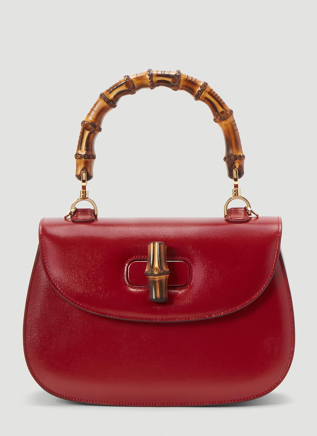 Gucci Bamboo Top Handle Bag In Red