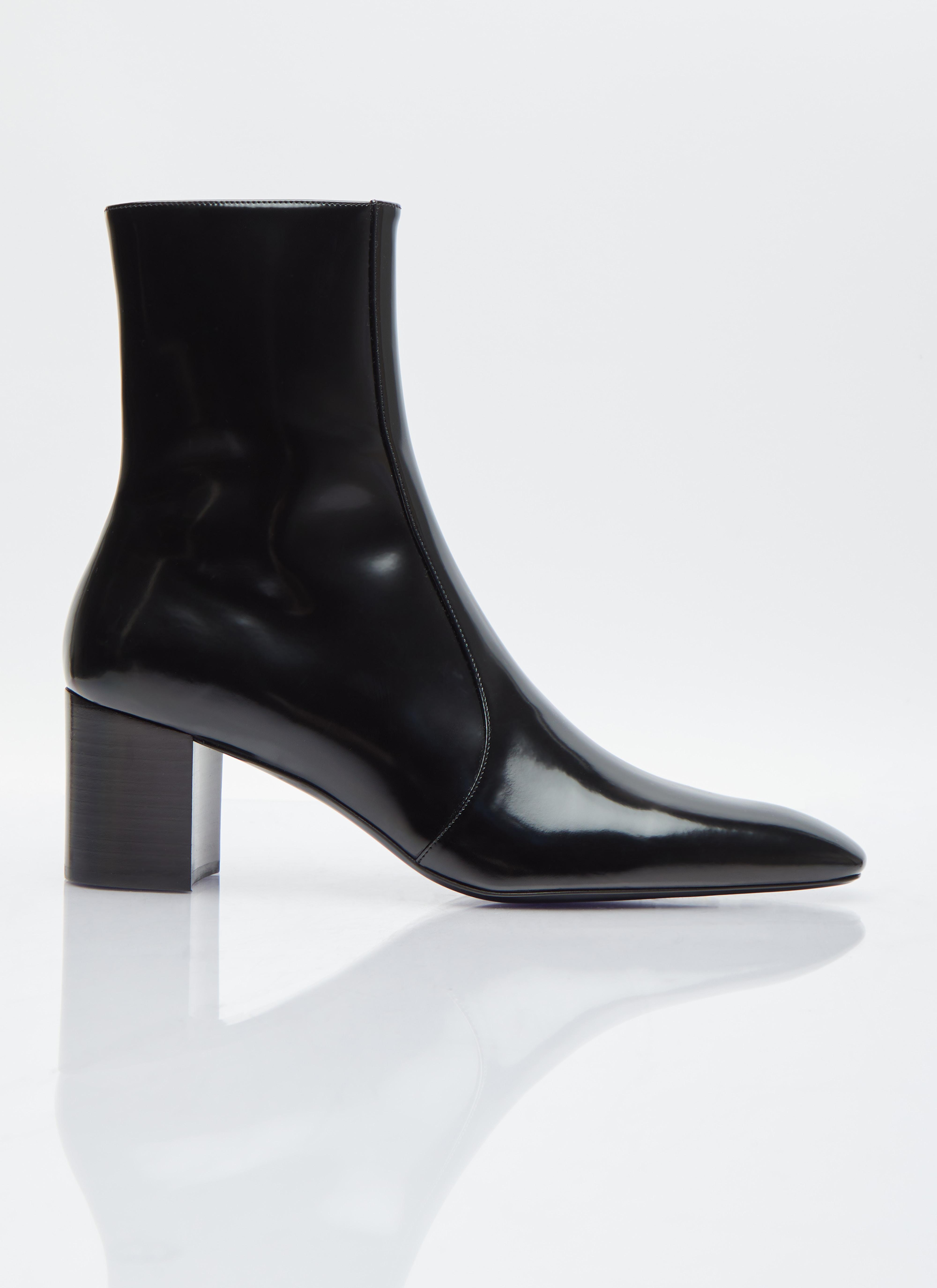 Saint Laurent Xiv Zipped Leather Boots in Black for Men | Lyst 