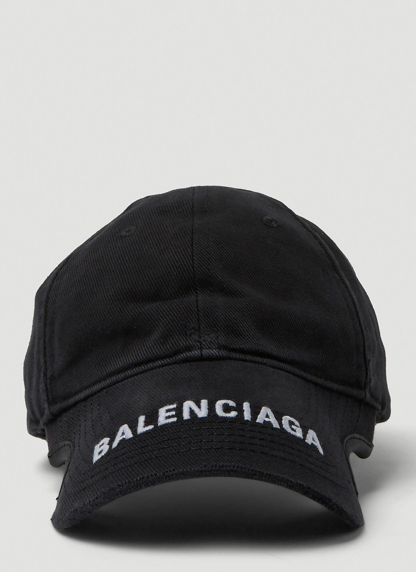 Balenciaga Cotton Logo Brim Baseball Cap in Nero (Black) for Men - Save 30%  | Lyst